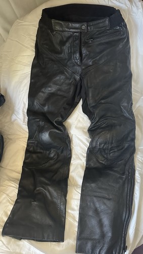 Spidi black leather motorcycle - leather,