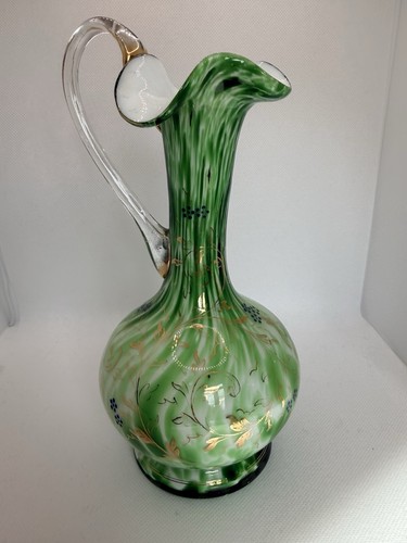 Antique bohemian green spatter - green,