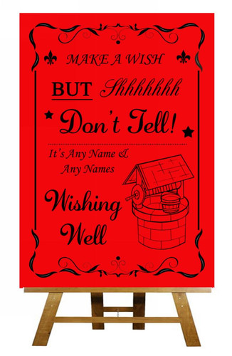 Red wishing well - red,