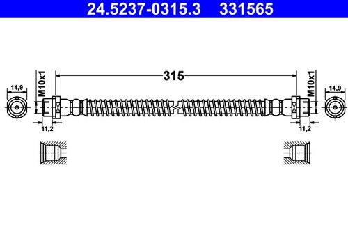 Rear ate 5237 0315 brake - ate, 24.5237-0315.3