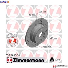 2x BRAKE DISC 150.3425.52 FOR