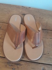 Dune Mens Leather Flip Flops