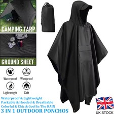 3-in-1 Hooded Rain Poncho
