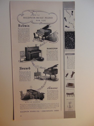 1940 baldwin piano - piano,