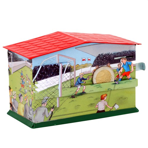 Tin money box football - tin,