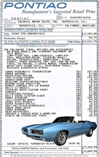 1969 pontiac gto conv - pontiac,