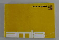 Maintenance Manual Citroen Ami 8 AM Series JA, JB, JC Status 07/1971