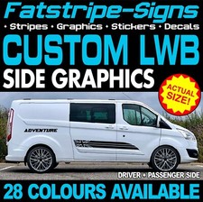 to fit FORD CUSTOM LWB GRAPHICS STICKERS DECALS CAMPER VAN MOTORHOME