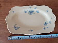 Vintage  A.J.Wilkinson Royal Staffordshire Honeyglaze blue floral Dish.   [B14]