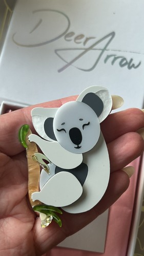 Deer arrow koala brooch - koala, brooch,