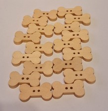 18 Wooden 10mm Bone Shaped