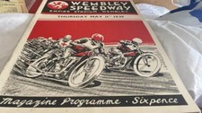 WEMBLEY LIONS V WIMBLEDON DONS-SPEEDWAY PROGRAMME--11TH MAY 1939