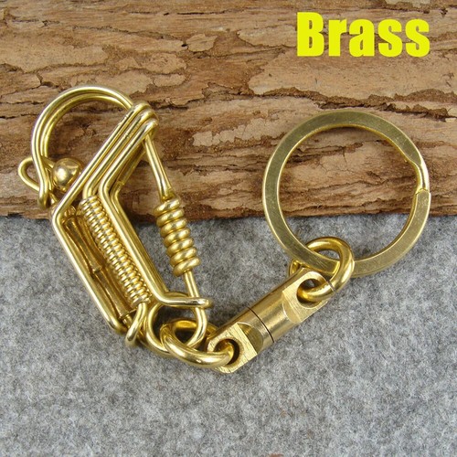 Brass key chain - brass, keyring