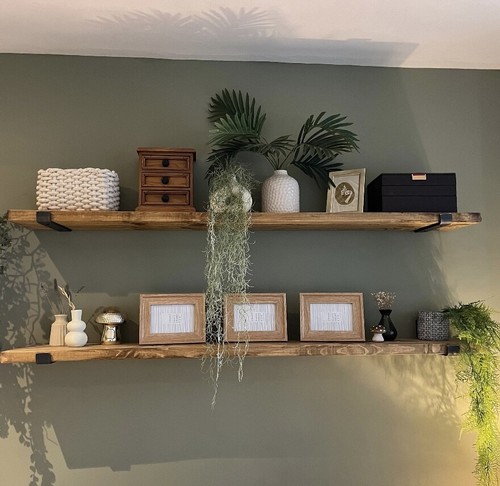 Rustic wooden shelf urban - rustic,