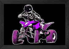 Quad Bike Astronaut Framed