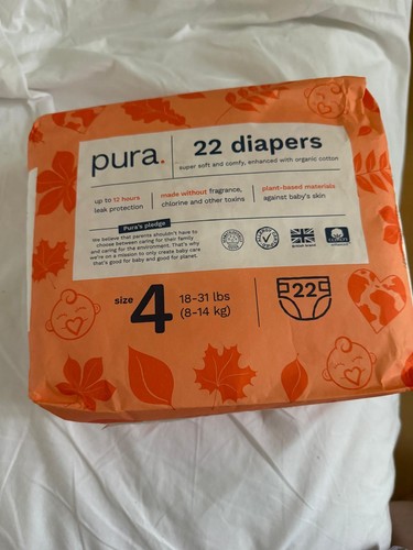 Pure nappies size count - nappies, 22