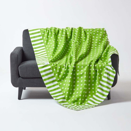 Green stars decorative throw - stars,
