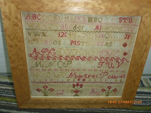 Antique needlework sampler by - needlework,