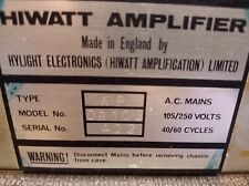 A genuine 1968 vintage Hiwatt Custom 100w head.