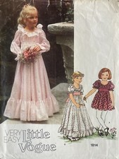 Vintage Little Vogue Bridesmaid/Flower Girl Dress Pattern Age 6