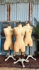 Stockman Style Dressmakers Dummy Male & Female On Decorative Cast Iron Stands