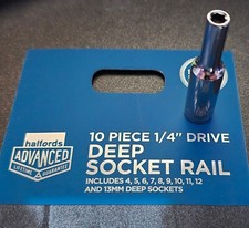 Halfords Advanced 4mm 1/4" Square Drive 6 Point Deep Socket - Lifetime Guarantee