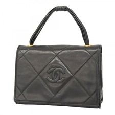 Chanel Matelasse Handbag, Lambskin, Black, Women's