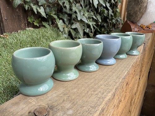 Denby manor green egg - cups, 6