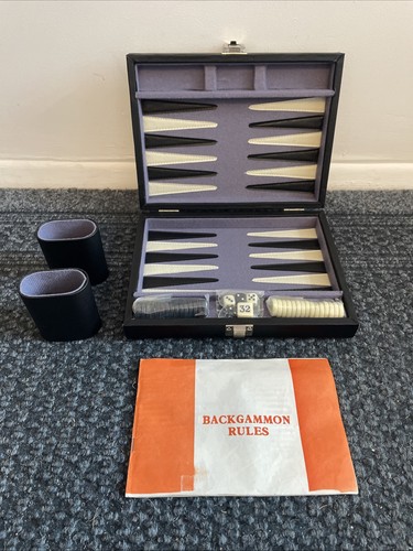 Backgammon travel set - travel, leather