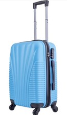 Cabin Case Hand Luggage Carry on Suitcase 4 Wheel Lightweight With Lock & Pocket