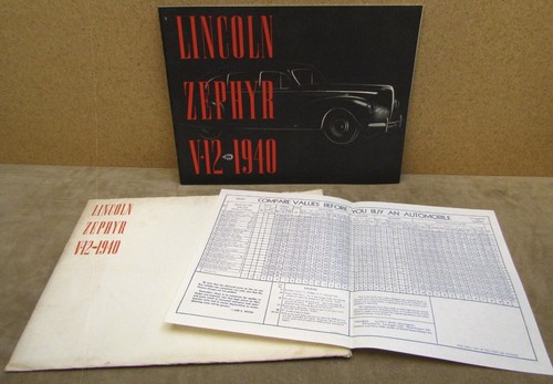 Vintage 1940 lincoln zephyr - lincoln,