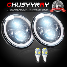 Pair 7" Inch Round LED