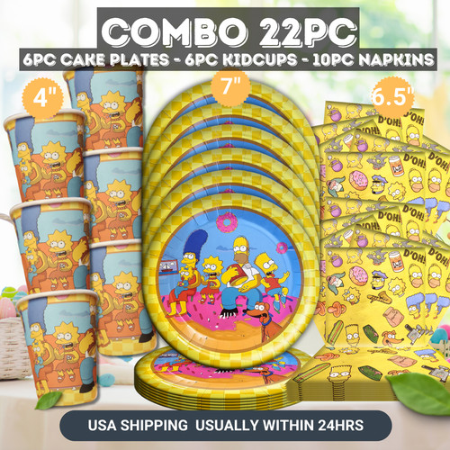 Simpsons cup plate banner - cup,