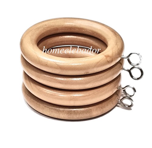 Wooden curtain rings - rings, with
