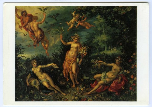 Fine art postcard abundance - postcard,