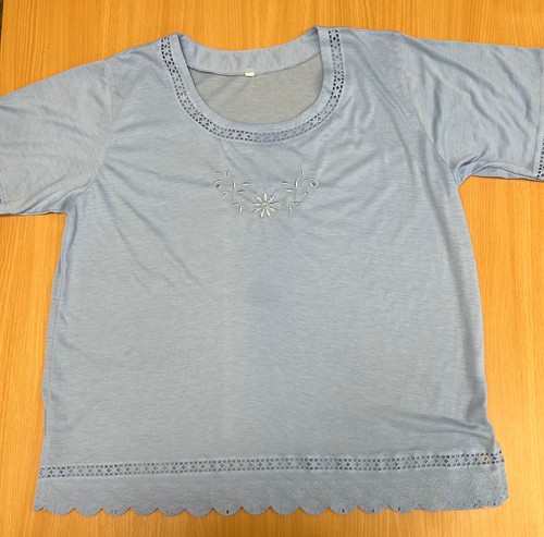 Pale blue embroidered - pale,