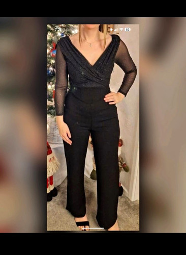 Quiz black glitter - black, mesh