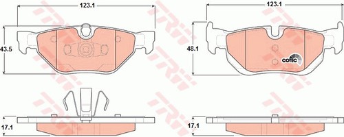 Trw gdb1626 brake - trw, set