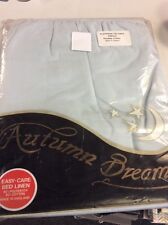 BLUE SINGLE PLATFORM VALANCE Unused PLATFORM BED VALANCE Pale Blue Single Bed