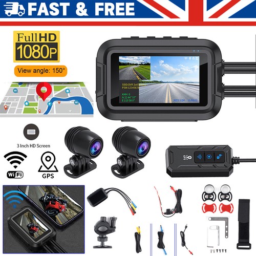 Gps motorcycle dash cam - dash, front