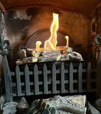 16" Gas Fire New Living Flame Coals VICTORIAN Inset Fire Tray Coal Gas or LPG