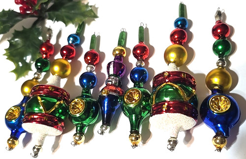 Mercury glass bead - glass, icicles
