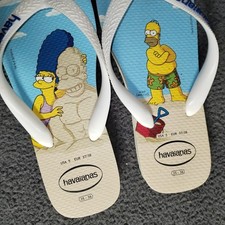 Havaianas x The Simpsons Flip Flops Unisex 3/4 Marge Homer 2019 Fox Beach Pool