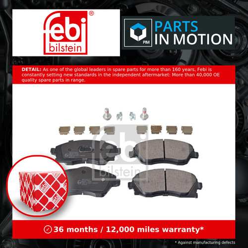 Brake pads set fits - set, vauxhall