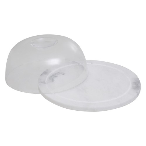 Round white marble cheese - marble,