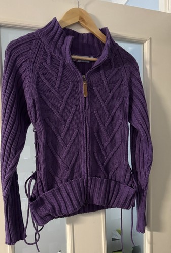 Yaya hype purple zip cardi - purple,