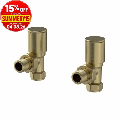 Radilux angled brushed - angled, brass