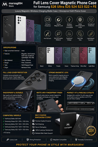 Full lens cover magnetic phone - lens,