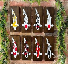 Solid wooden koi carp fish - carp,