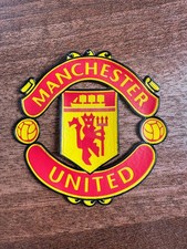 Premier League Manchester United Red Yellow Silicon Iron On Patch Badge